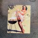 Pin Up Girl BBQ - Metal Personalised Art Wall Sign