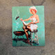 Pin Up Girl BBQ Sausage - Metal Personalised Art Wall Sign