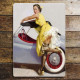 Pin Up Girl Car - Metal Personalised Art Wall Sign