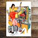 Pin Up Girl Kitchen Cleaning - Metal Personalised Art Wall Sign