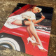 Pinup Girl Garage Car - Metal Humour Wall Sign