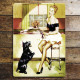 Pinup Girl Kitchen Dog Terrier Scottie Cleaning  - Metal Pin Up Wall Sign