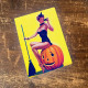 Pinup Girl Witch Pumpkin - Metal Humour Wall Sign