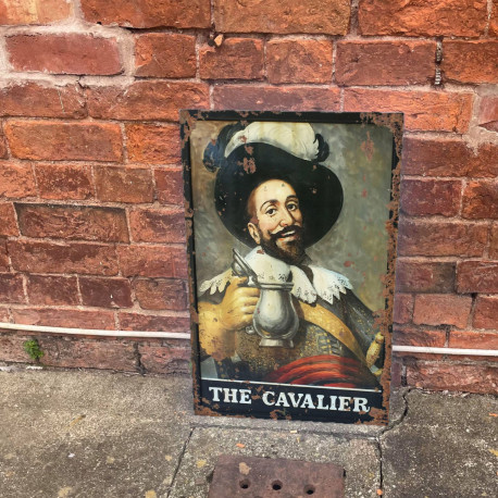 Pub Sign The cavalier - Metal Advertising Wall Sign