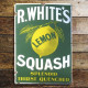 R.Whites Squash - Metal Advertising Wall Sign