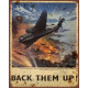 RAF back them up Plane - Metal Sign Plaque