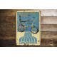 Retro Chopper Raleigh Bike Metal Sign Humorous Plaque