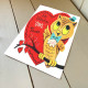 Say Valentine Owl Be Yours   - Metal Travel Wall Sign