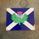 Scotland Thistle Flag Vintage - Metal Travel Wall Sign