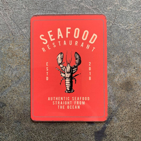 SeaFood Restaurant - Kitchen Pub Home Bar - Metal Sign Plaque