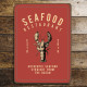 SeaFood Restaurant - Kitchen Pub Home Bar - Metal Sign Plaque