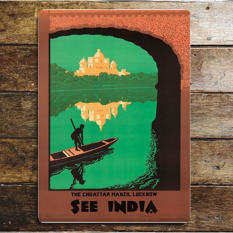 See India - Metal Travel Wall Sign