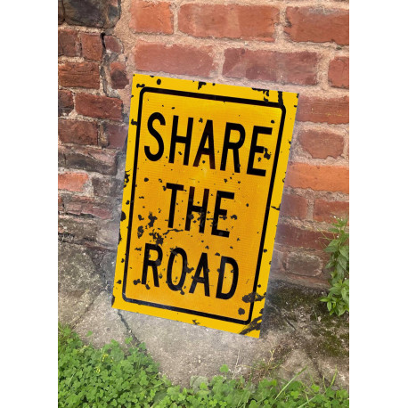 Share The Road street sign- Metal Plaque Wall Sign