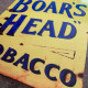 Smoke Boars Head Tobacco - Metal Advertising Wall Sign