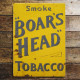 Smoke Boars Head Tobacco - Metal Advertising Wall Sign