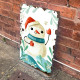 Snowman illustration - Metal Vintage Wall Sign