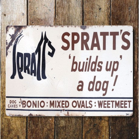 Spratt's Dog Food - Metal Advertising Wall Sign