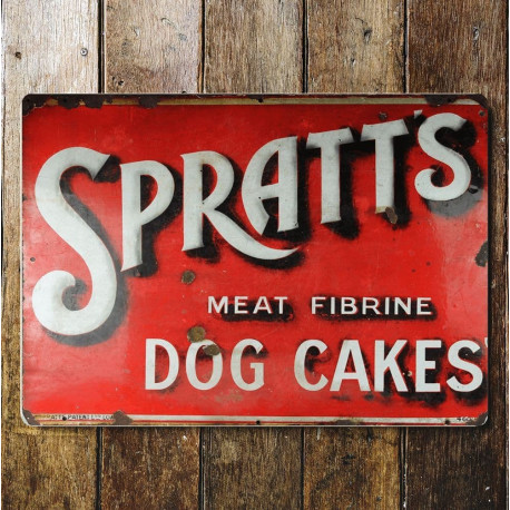 Spratt's Dog Food Meat Cakes - Metal Advertising Wall Sign