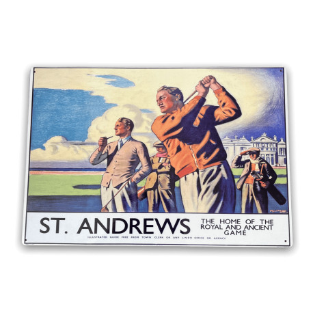 St Andrews The Home Of The Royal And Ancient Game - Metal Travel Wall Sign