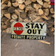 Stay Out Private Property 24  Metal Wall Sign