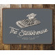 Steak House - Kitchen Pub Home Bar - Metal Sign Plaque