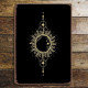 sun tarot reading card Metal Wall Sign Plaque