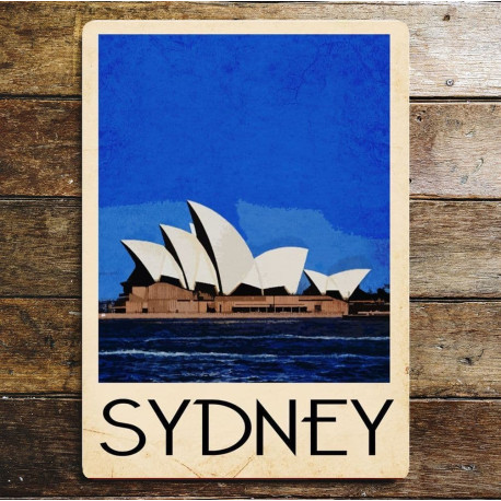 Sydney Australia Travel - Metal Travel Wall Sign (1)