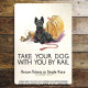 Take Your Dog With You By Rail black scottie dog - Metal Travel Wall Sign