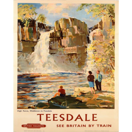 Teesdale See Britain By Rail Britsish Railways - Metal Travel Wall Sign