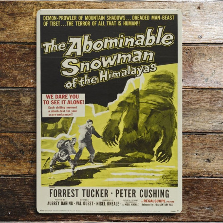 The Abominable Snowman of The Himalayas - Metal Movie Wall Sign