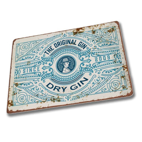 The Original Dry Gin Tin Sign Metal Sign Plaque