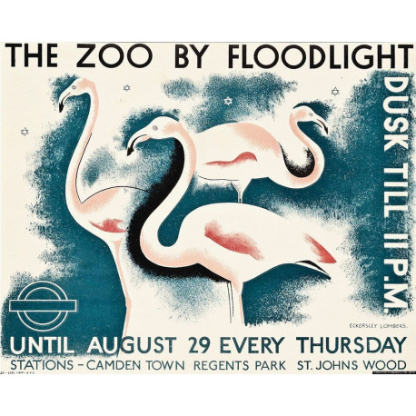 The Zoo By Floodlight Underground - Metal Travel Wall Sign