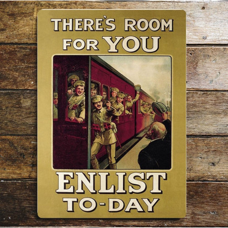 There's Room For You Enlist Today - Metal War Wall Sign