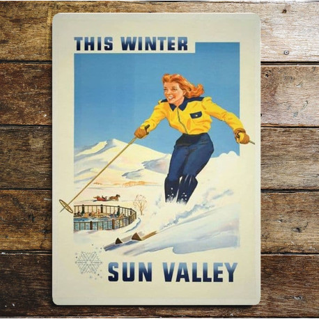 This Winter Sun Valley - Metal Travel Wall Sign