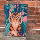 Tiger In The Jungle - Metal Advertising Wall Sign