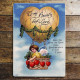 To my heart best love balloon valentines,  Metal Travel Wall Sign