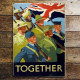 Together - Metal Propaganda Wall Sign