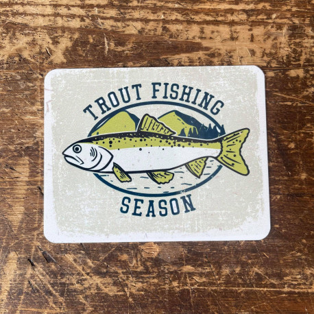 Trout Fishing season Tin Sign Metal Sign Plaque