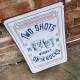 Two shots whiskey on the rocks Bar Tin Sign Metal Sign Plaque