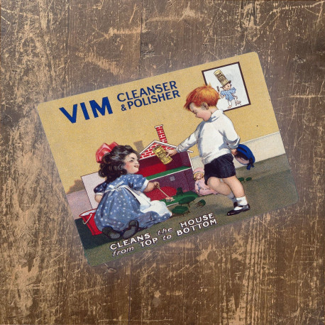 Vim Cleanser & Polisher - Metal Advertising Wall Sign