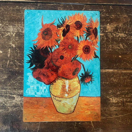 Vincent Van Gogh Sunflowers  - Metal Fine Art Wall Sign