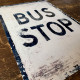 Vintage Bus Stop Style - Metal Travel Wall Sign