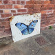 Vintage Butterfly with rust -  Metal Sign Plaque