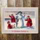 Vintage Christmas Snowman  - Metal  Wall Sign