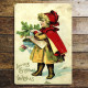 Vintage Christmas Wishes  - Metal Advertising Wall Sign