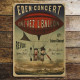 Vintage French Balloon Eden Concert - Metal Travel Wall Sign