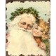 Vintage Santa With Child Christmas - Metal Vintage Wall Sign