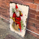 Vintage Santa With Sack Christmas - Metal Vintage Wall Sign