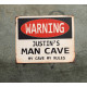 Warning Man Cave My Cave My Rules Door Sign Personalised With Any Name / Text - Metal Art Wall Sign