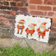 Watercolour Santa Christmas - Metal Vintage Wall Sign